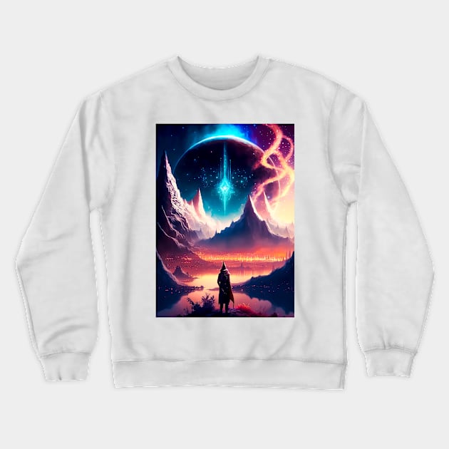 Exploring Chaos: Cosmic Wonders Crewneck Sweatshirt by James Garcia